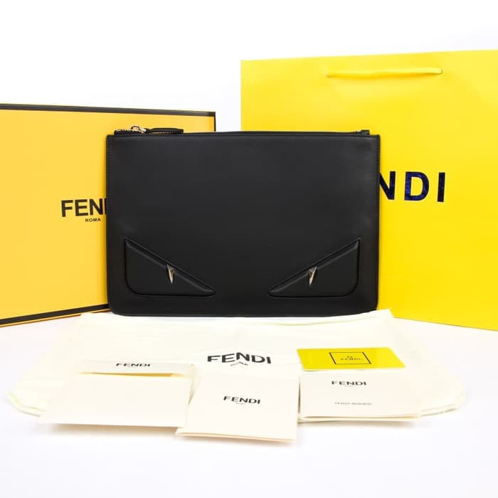 TAS CLUTCH PRIA FENDI F002 MIRROR sama dg aslinya dompet pria wanita