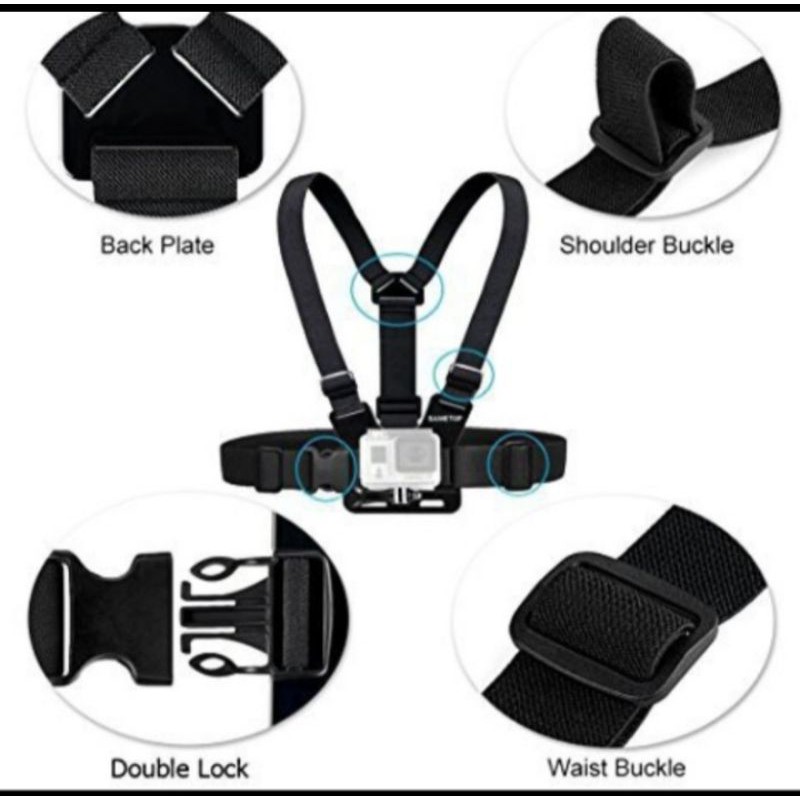 Chest Strap Belt Mounting Talii Dada JHook Mount untuk sport cam