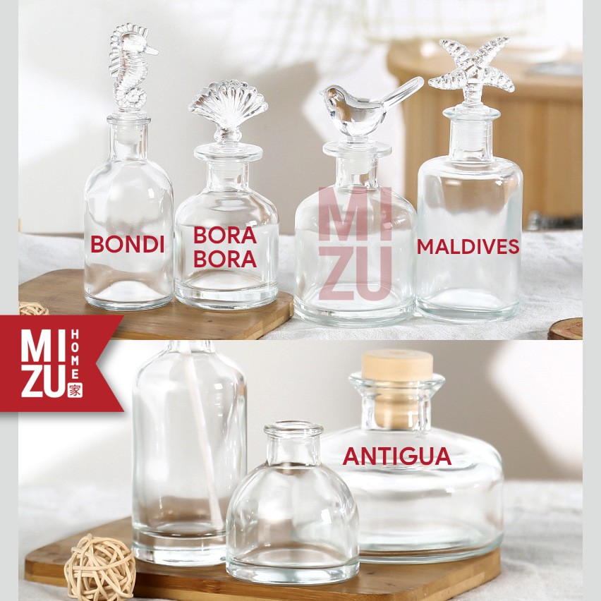 MIZU UMI OCEAN Aromatherapy Decorative Glass Bottles Botol Kaca Cantik-4