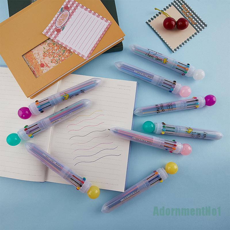 (AdornmentNo1) Pulpen 10 Warna Permen Untuk Menulis