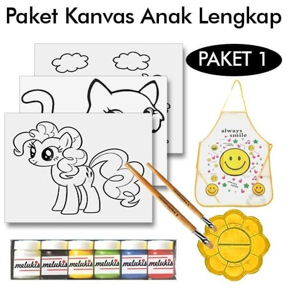 

Paket Kanvas Lukis Gambar Anak Mewarnai Lengkap - 1