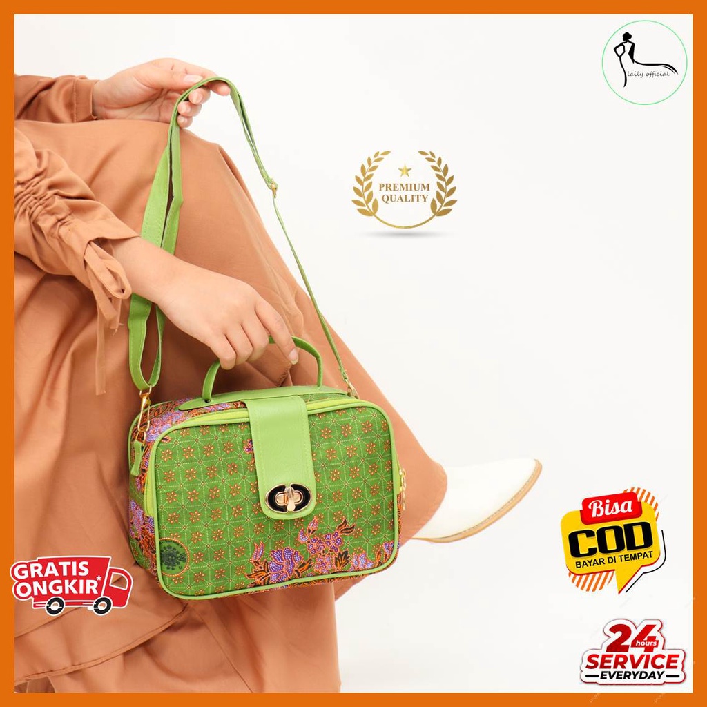 Tas Ibu Batik Muslimat NU NahdlatulUlama selempang wanita fatayat kecil mini kotak.