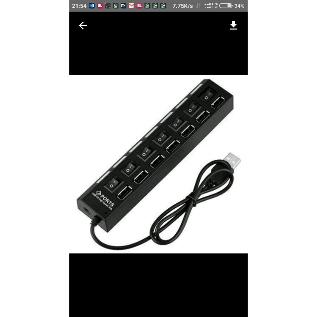 Usb 2 0 Hub 7 port Switch TERBAIK