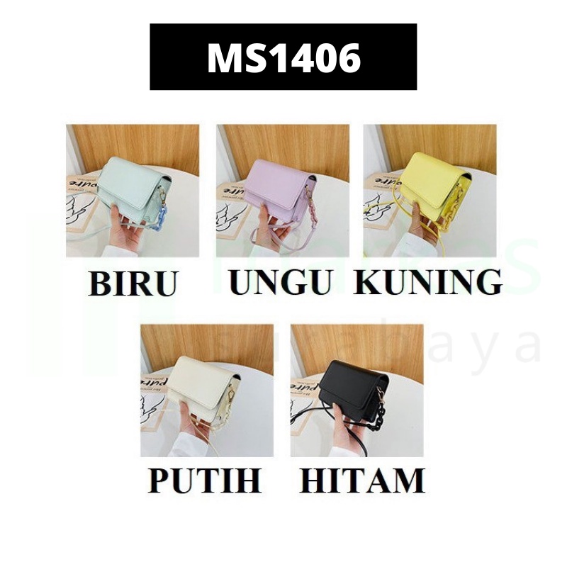 MARKAS MS1406 Tas Selempang Kotak Mini Satchel Slingbag Kecil Bahan PU
