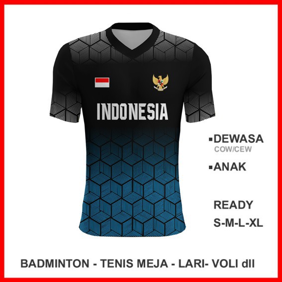 Baju Kaos Jersey Olahraga Badminton Pingpong Lari Volly 1574 - Jersey Custom Desain