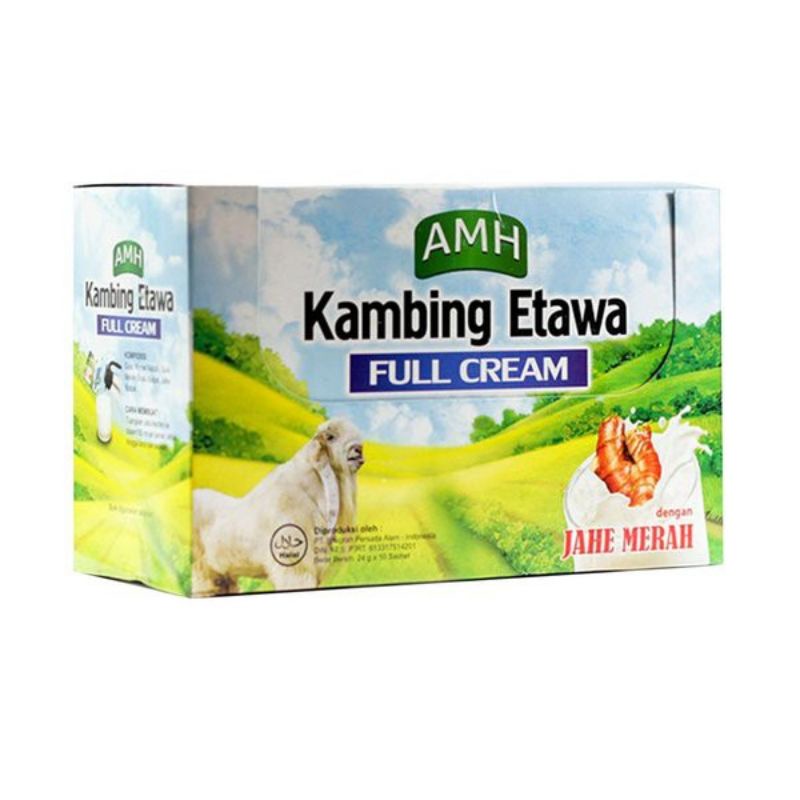 

isi 10 sachet Susu kambing AMH plus jahe merah