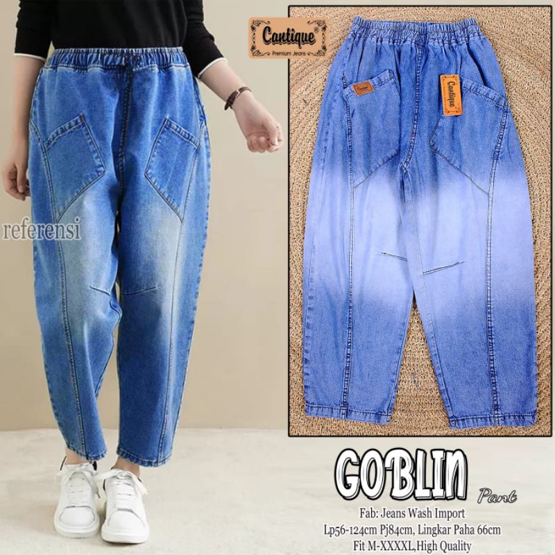 Goblin pants celana baggy jeans wanita by cantique