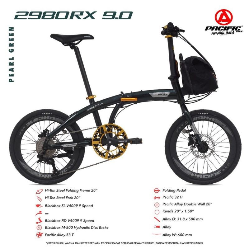 Sepeda lipat pacific 2980 RX 9.0 20 inch