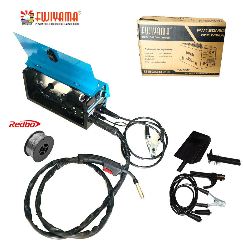 TERBARU  MESIN LAS FUJIYAMA 2 FUNGSI MIG/MMA 120A / FUJIYAMA FW120MIG/MMA