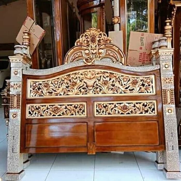 Dipan Jati Ukir Marmer Jepara, Tempat Tidur Kayu