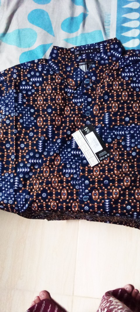 Gof Brsc Damor (cressida) Kemeja Batik Cowok Pakaian Pria Baju Batik Dewasa Lengan Pendek