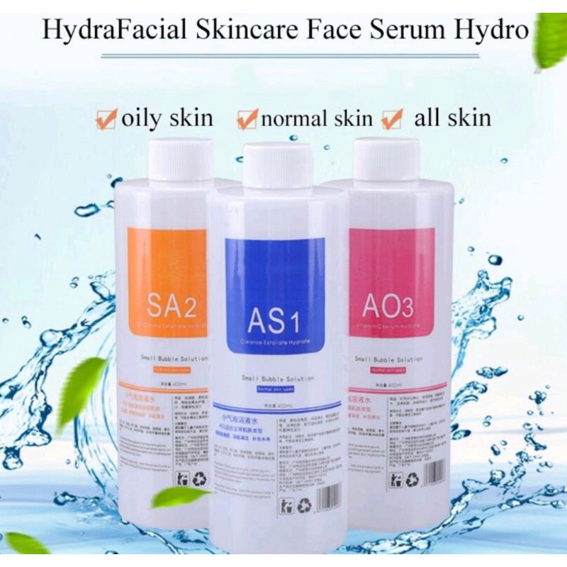 Solusi Nutrisi Untuk Mesin Gelembung Oksigen Kecil Hydra Facial 400Ml Membersihkan Serum Vitamin-C Terkelupas Melembabkan