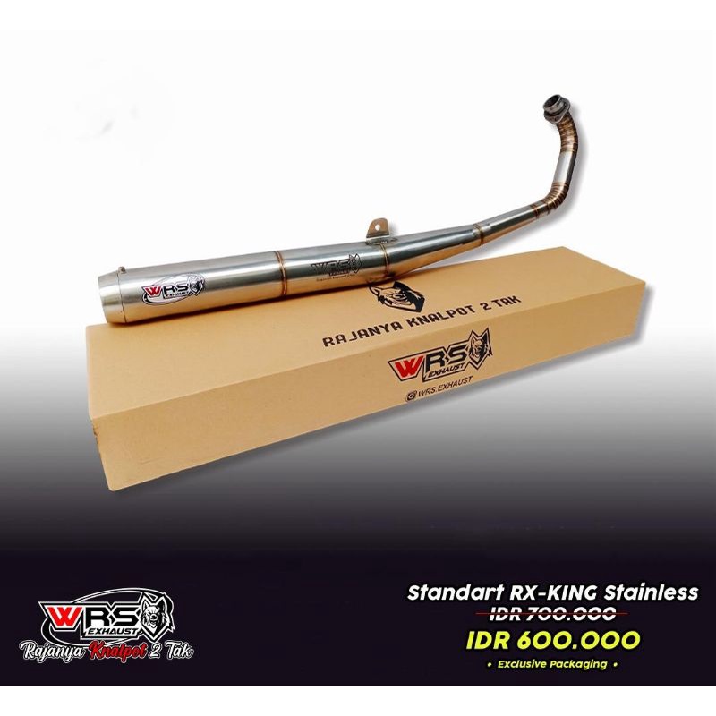 Knalpot RX-King Rx-Spesial Standar Racing Steanles Original WRS