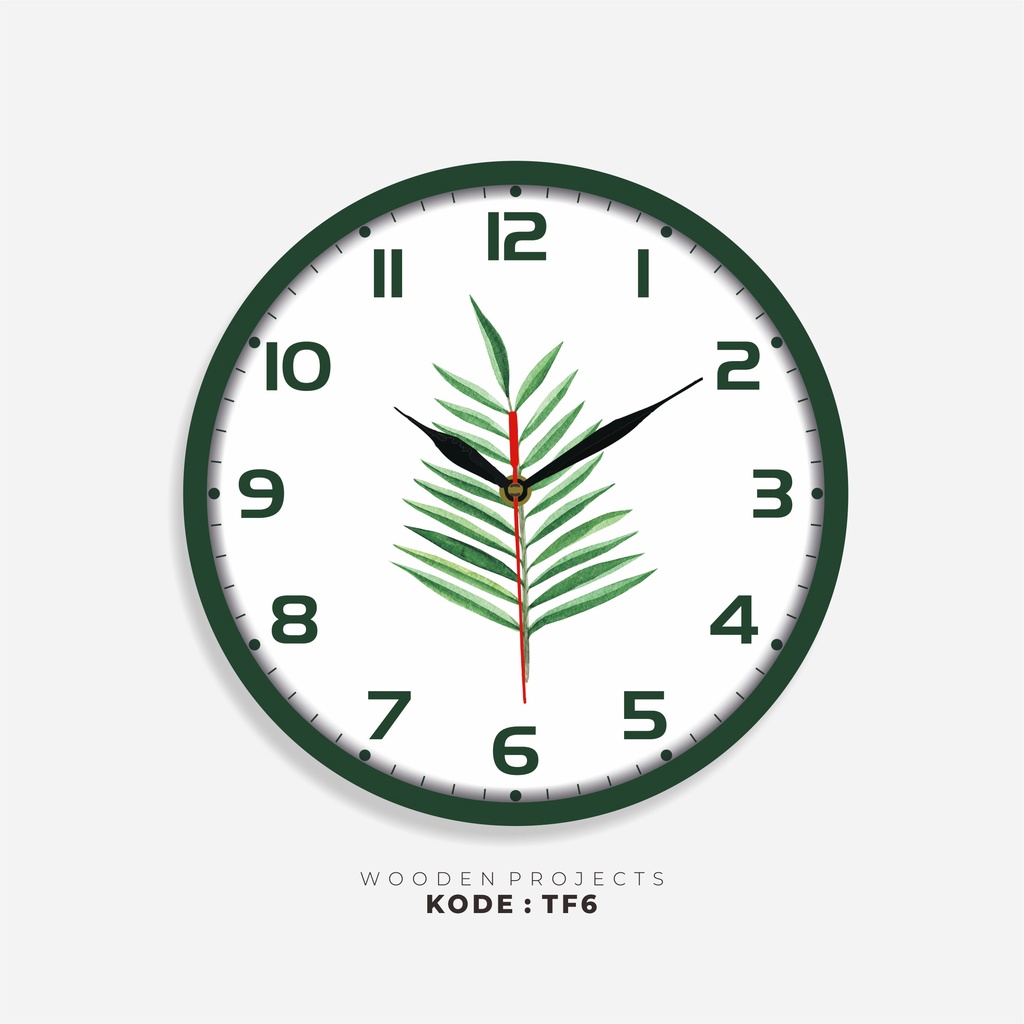 Wooden Projects Jam dinding Kamar rumah Hiasan Dekorasi Wall Decor Tropical unik pajangan - TF-TF6