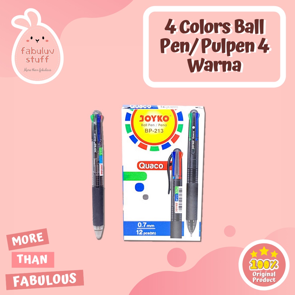 

ATK ~ Pulpen 4 in 1 / Empat Warna dalam 1 Pulpen