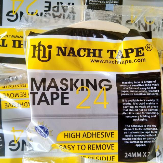 Masking Tape Nachi 24mm Lakban Kertas Plakban Selotip Isolasi Solasi murah