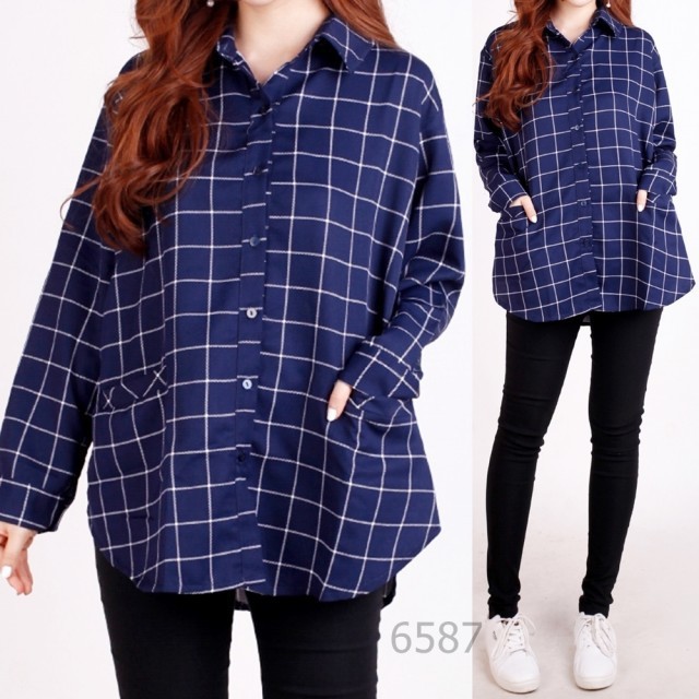 012 JUMBO KEMEJA ARTHA Pakaian Wanita Dewasa  Gaya Kekinian Baru Murah Grosir Tanah Abang