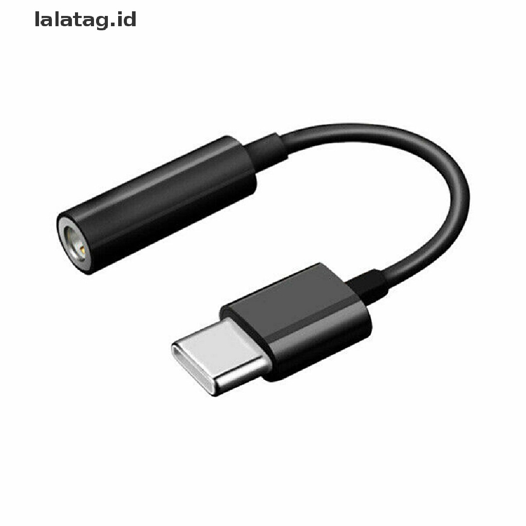 (Flyag) Kabel Adapter USB Tipe-C Ke Jack Audio Aux 3.5MM Untuk Earphone / Headphone