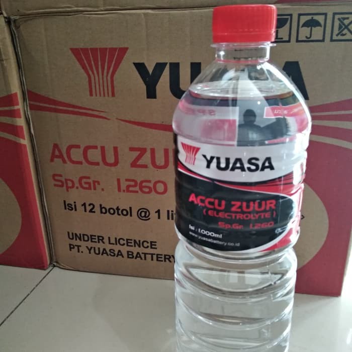 Jual Air Aki Merah Yuasa Air Accu Zuur Yuasa 1 Liter Shopee Indonesia 0898