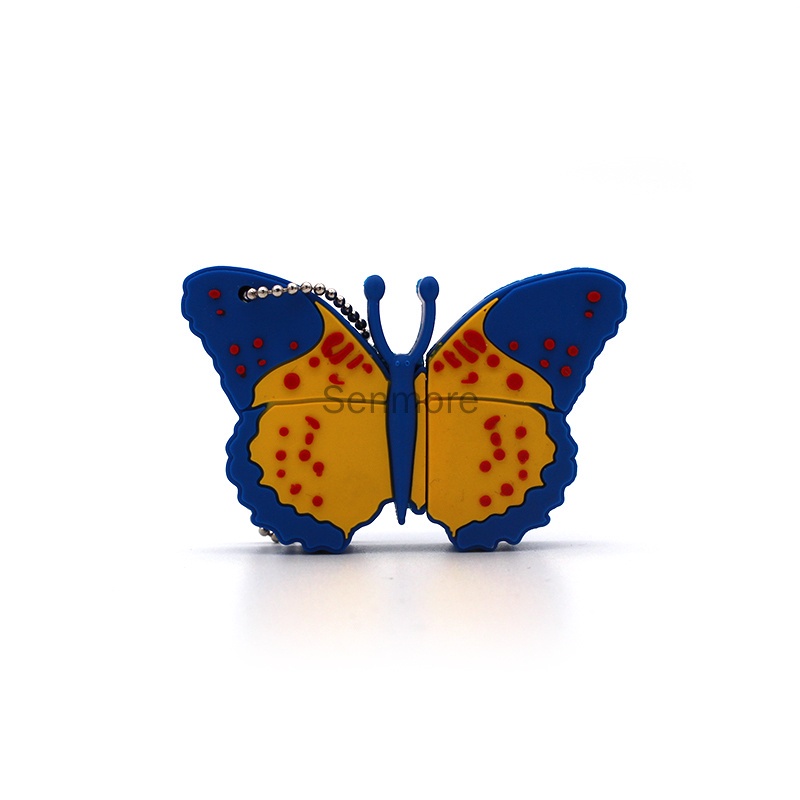 Flashdisk Usb 2.0 Bentuk Kartun Butterfly Kapasitas 64GB128GB 32GB 16GB 8GB 1GB