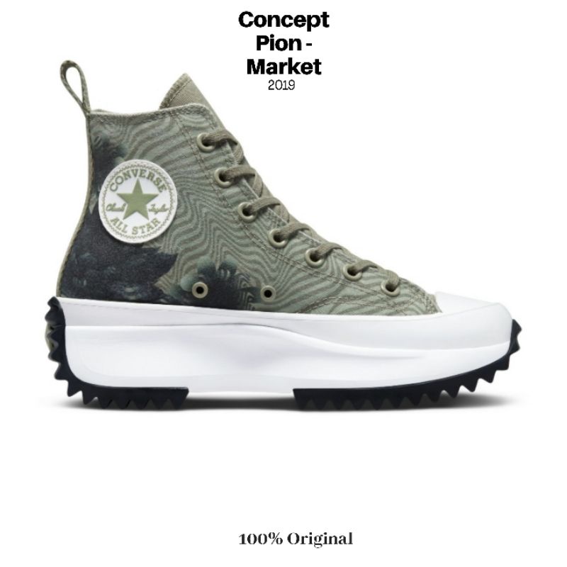 Converse Run Star Hike Desert Rave Platform HI Light Field Surplus/Black