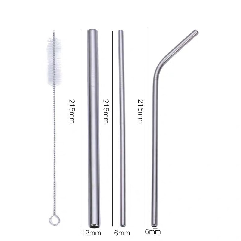 Sedotan Stainless Steel Set 5 in 1