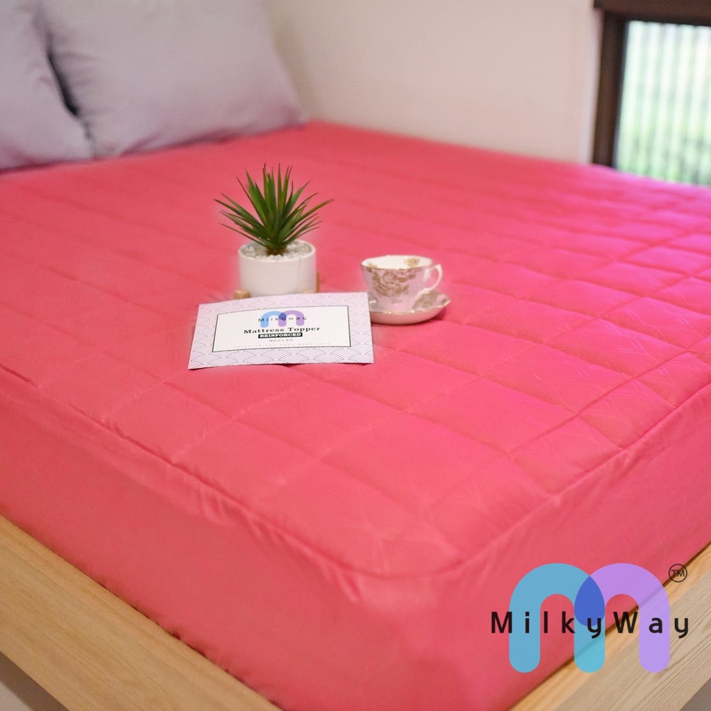 [MilkyWay] Fitted Mattress Reinforced (Topper) / Pelapis Kasur Fitted │ Size: (120 x 200) ─ (180 x 200) cm