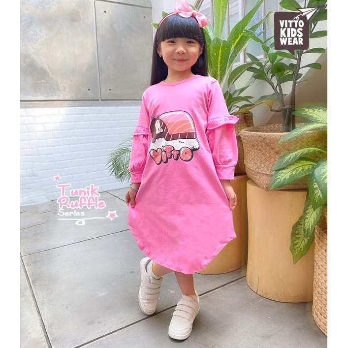 Cute Tunik Balon Vitto Kidswear / Tunik anak 4 tahun