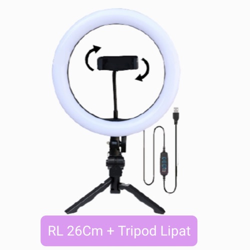 Lengkap Ring Light 33 CM  + Tripod 2,1 Meter / Paket 26 CM + Tripod 1.3 Meter Meja Lampu Cincin Make up Foto Studio Tiktok YouTube Ring Light + Tripod 33 CM 33 CM Ring Light Besar