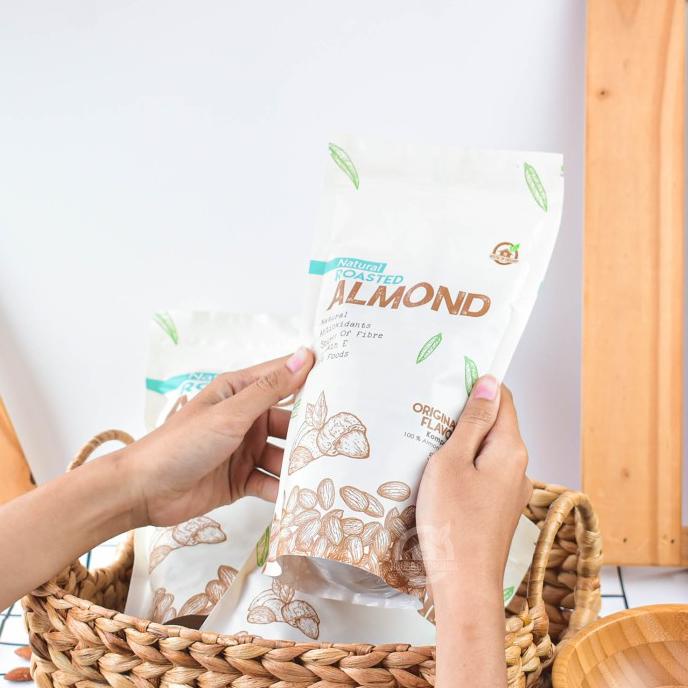 

vaargavaldian5678 Natural Roasted Almond (Panggang) 500 Gr TERLARIS TERPERCAYA ORIGINAL