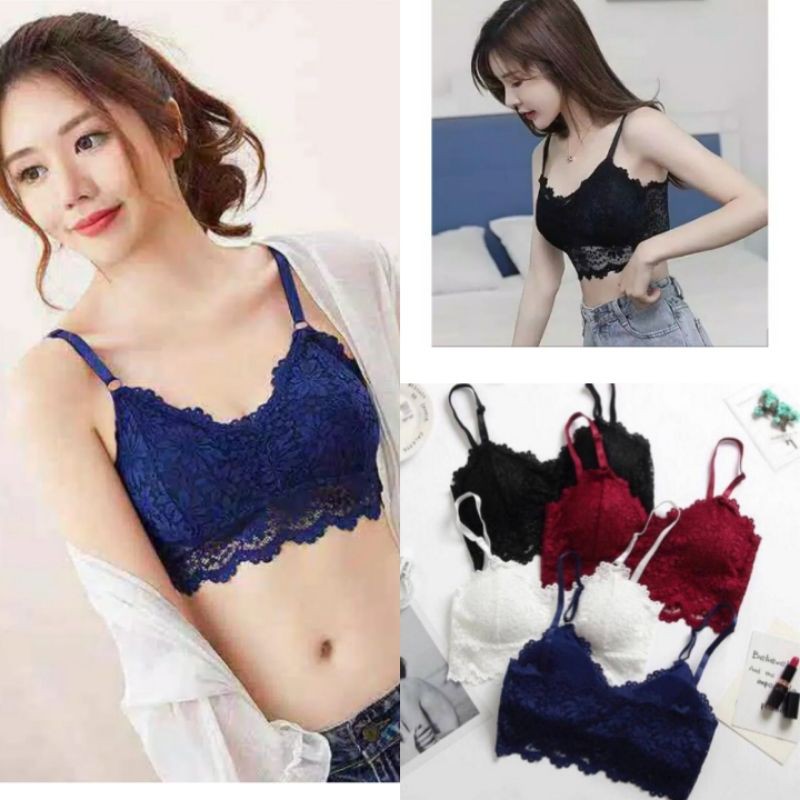 ROSE PUSH UP BRA BUSA BROKAT TANPA KAWAT KEMBEN PAKAIAN DALAM WANITA