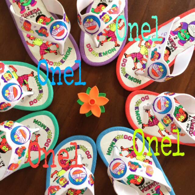 Sandal Yumeida Doraemon/Sendal Jepit Anak/Sandal Doraemon/Sendal Doraemon/Sandal Jadul