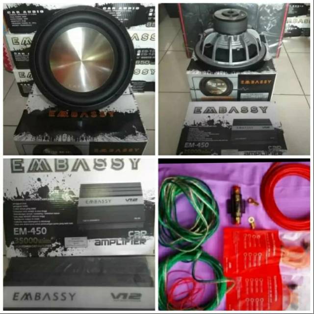 Paket audio embassy bass mantap