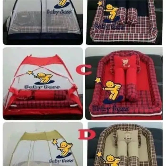 KASUR BAYI + KELAMBU TENDA BABY BESS - MATRAS TENDA LEPAS TWILL-1