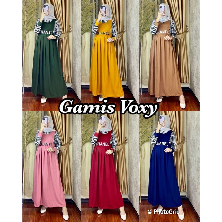 BAJU GAMIS SET OVERALL PANJANG KAOS PANJANG GARIS GARIS - SETELAN OVERALL REMPEL LIST BRANDED