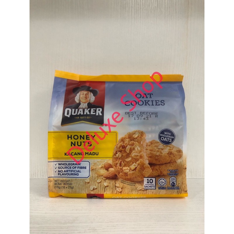

Quaker Oat Cookies Honey Nuts - 270g (10 x 27g)