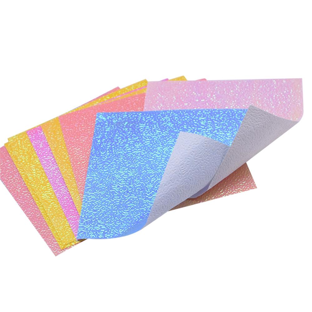 Set Stiker Kertas Origami Handmade Warna Pelangi Metalik Untuk Dekorasi