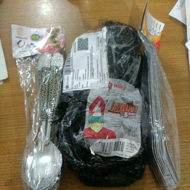 Sendok Batik Dan Garpu Batik (1 Set Isi 12 Pcs)