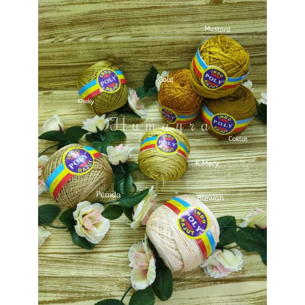 Benang Rajut Poly Indo Sery Coklat Dan Ungu