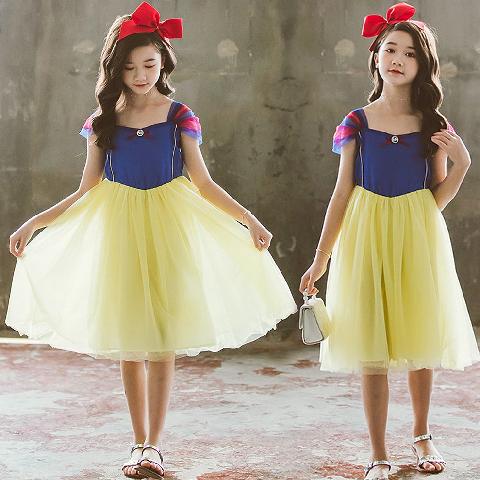 Dress Anak Perempuan PREMIUM Pretty Navy Yellow