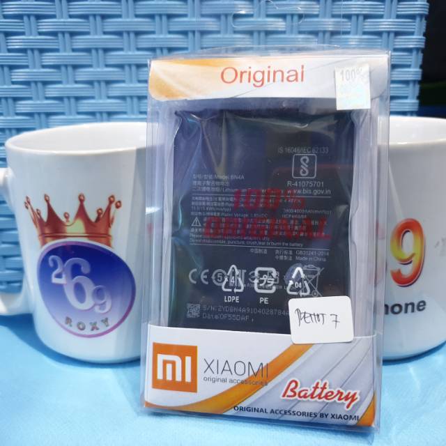 Batre Baterai Hp Xiaomi Redmi Note 7 BN4A Original Ori Note7 Battery Batrei Batrai Batterai BN 4A