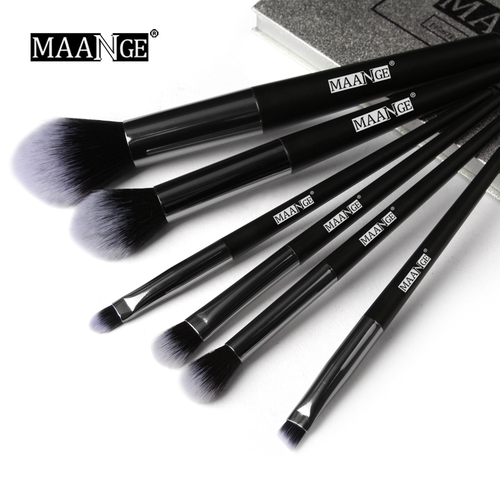 MAANGE 6 Pcs Makeup Brush Kit Blush kuas Loose Powder Brush 5728