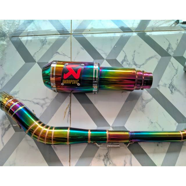KNALPOT AKRAPOVIC FULL PELANGI PNP MOTOR VIXION,CBR,FU,