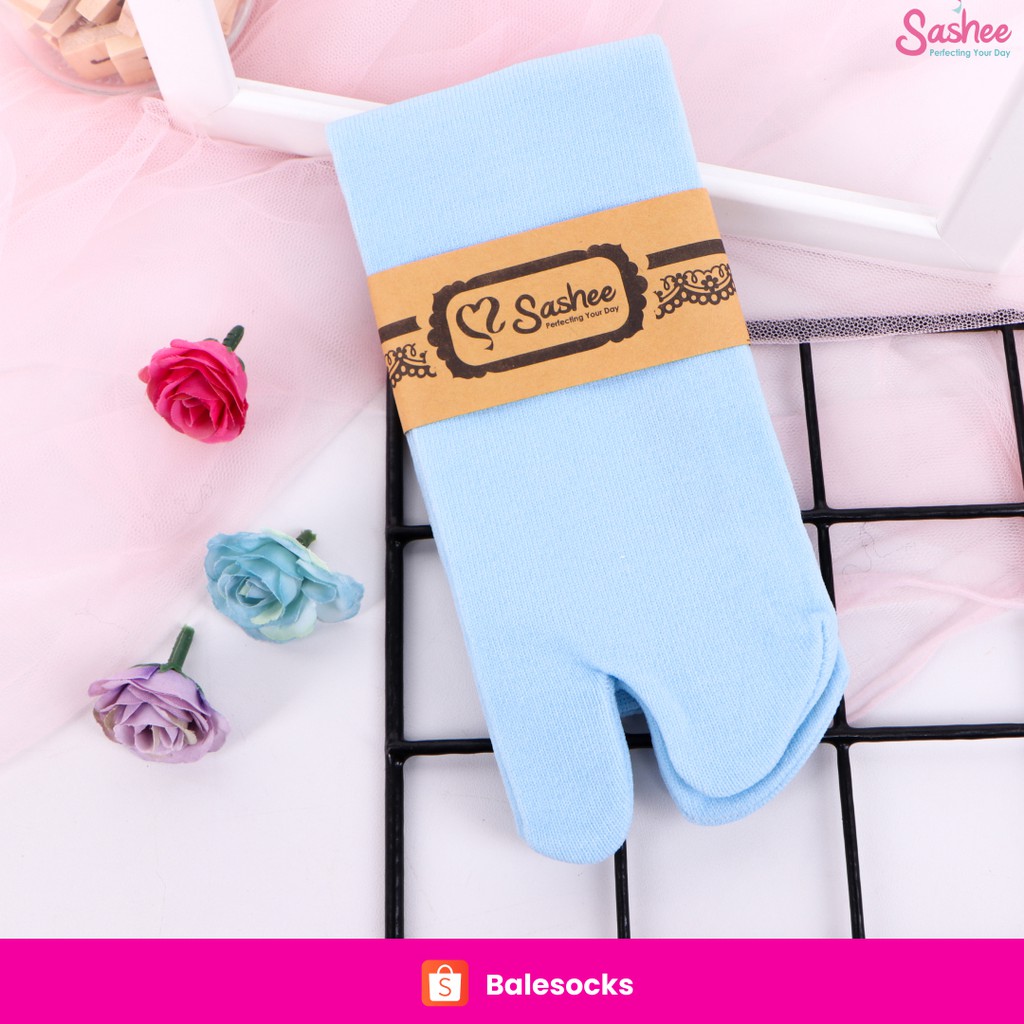 KAOS KAKI JEMPOL POLOS SASHEE WARNA BIRU MUDA