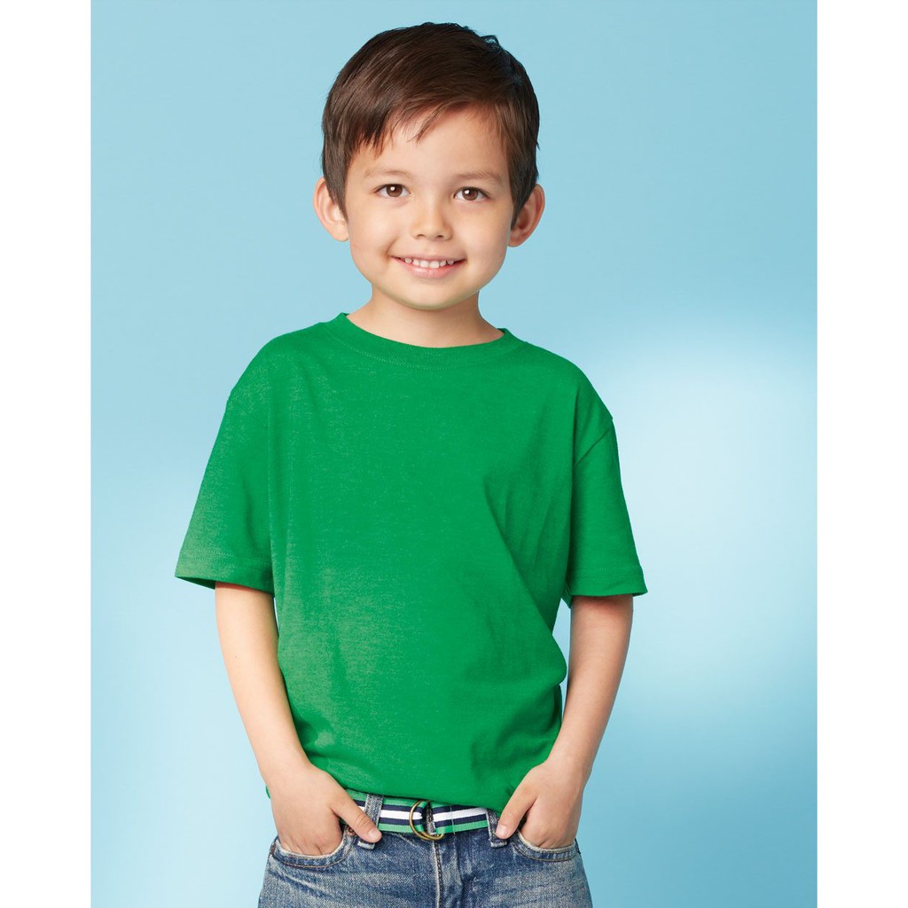 Kaos Polos Anak Laki Laki HIJAU Cotton Combed 24s PREMIUM