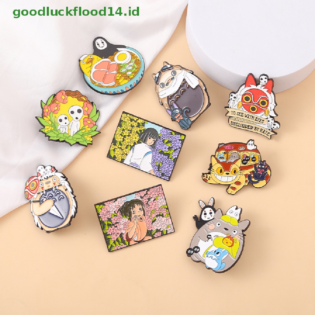 Bros Pin Enamel Desain Anime Spirited Away Totoro Untuk Koleksi