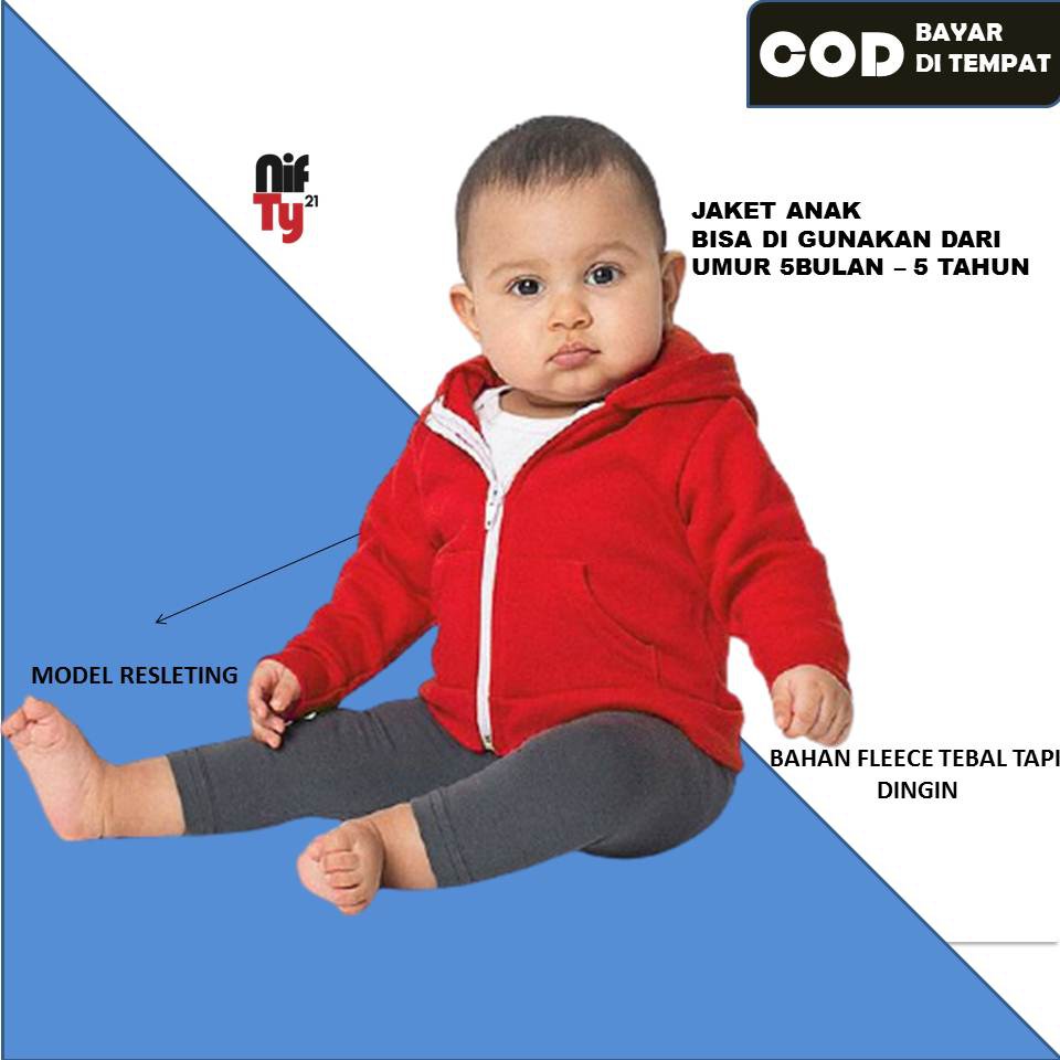 Nifty21 Jaket Anak laki laki 1 tahun Sweater Bayi Fleece