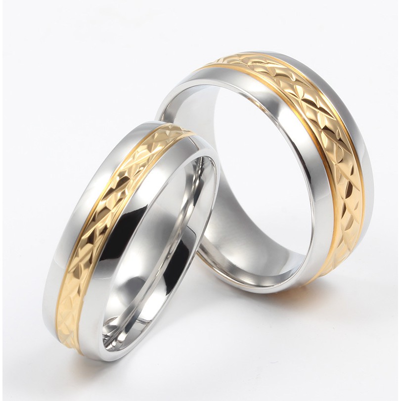 SALE / OBRAL Cincin Couple / Tunangan / Nikah / Pasangan / Titanium C026