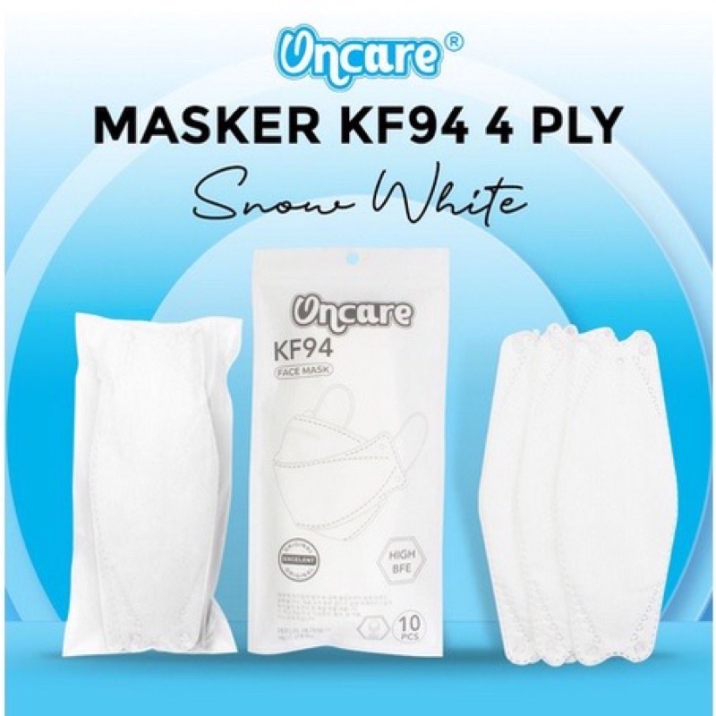 Masker kf94 ONCARE isi 10pcs 4ply masker kf94 dewasa / masker kf94 hitam