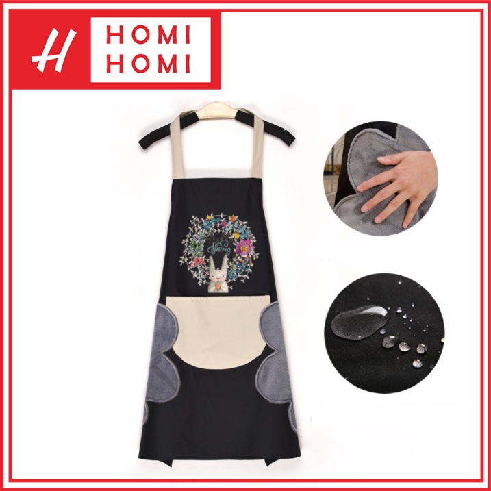 HomiHomi Celemek Apron Masak Waterproof Kain Dapur Motif Karakter - CM006